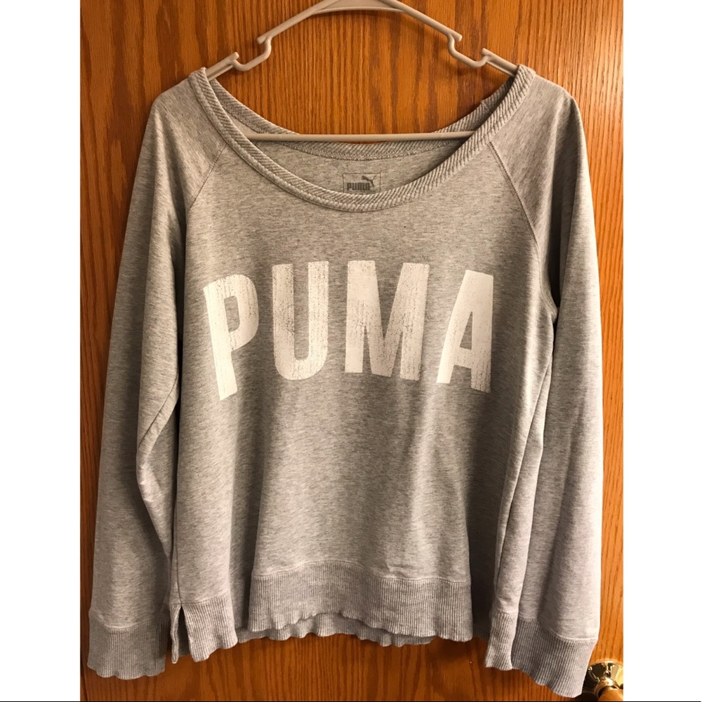 Grey Long Sleeve Puma Top